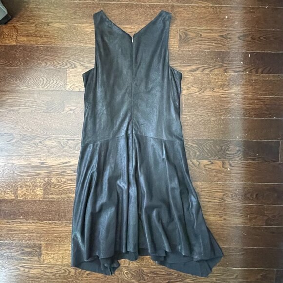 Stunning Theyskens' Theory Soft Black Leather Dress w/ pockets-Size 6 - Picture 3 of 14